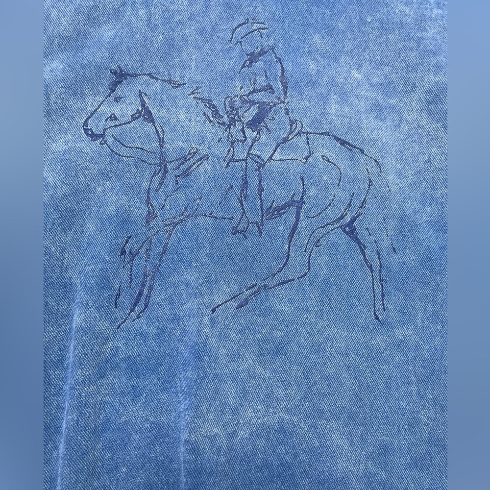 WEK Enterprises Classic Blue Polo Shirt with Horse Embroidery - Picture 5 of 7